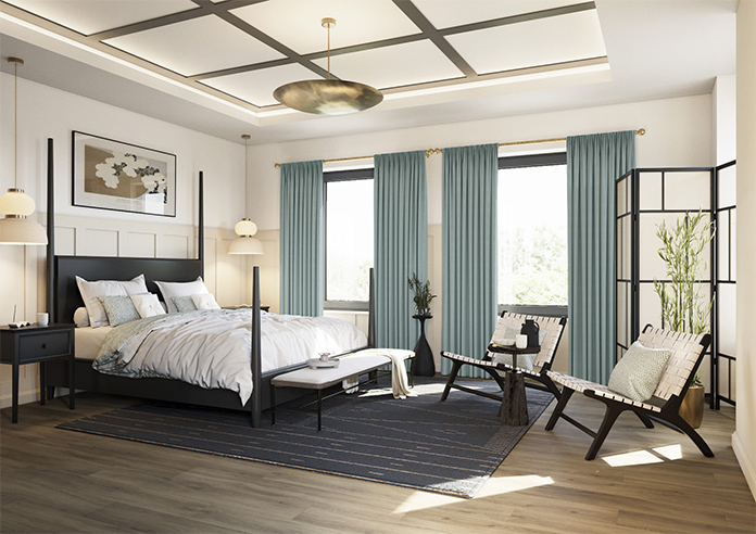 Shima Faux Silk, Azure - Made to Measure Curtains - Image 7